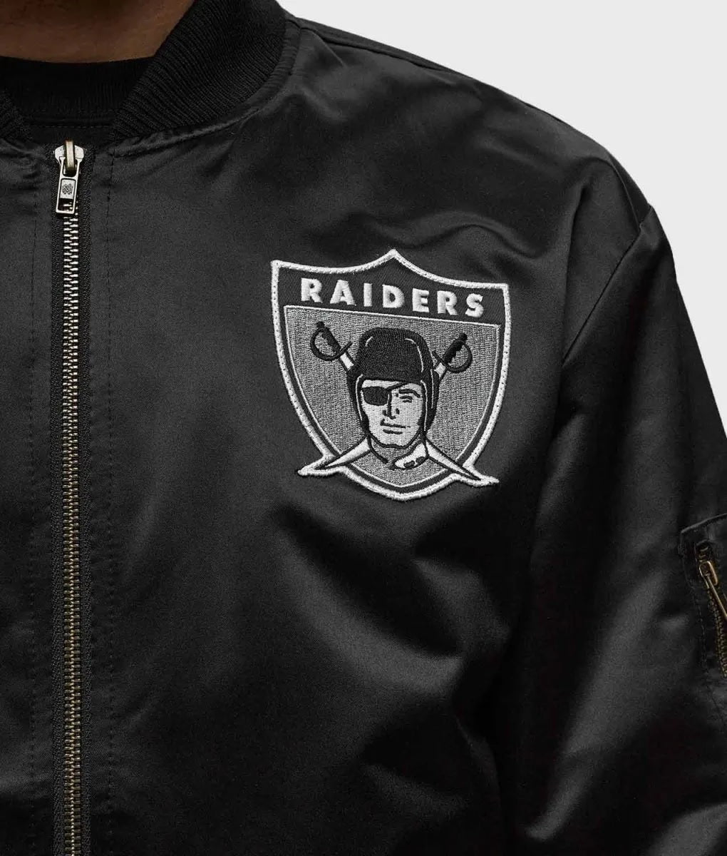 Las Vegas Raiders Bomber Lightweight Satin Jacket NYC Jackets