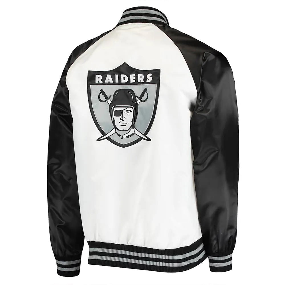 Las Vegas Raiders Clean Up Throwback Satin Jacket NYC Jackets