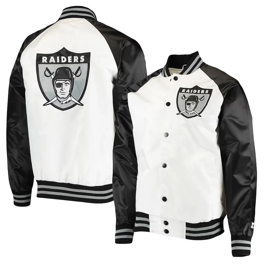 Las Vegas Raiders Clean Up Throwback Satin Jacket NYC Jackets