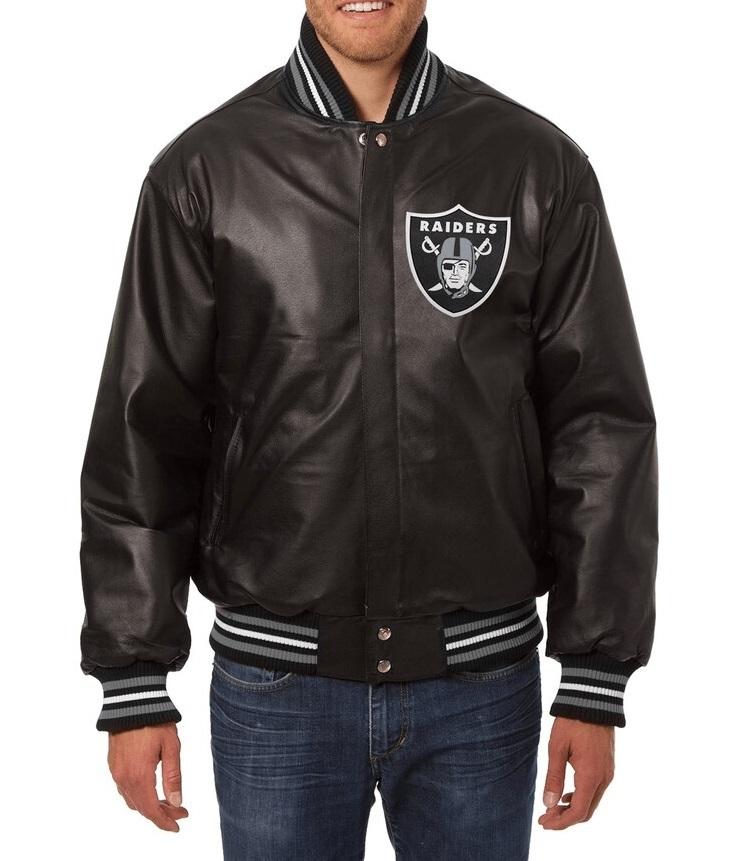 Las Vegas Raiders Jh Design Varsity Leather Jacket NYC Jackets