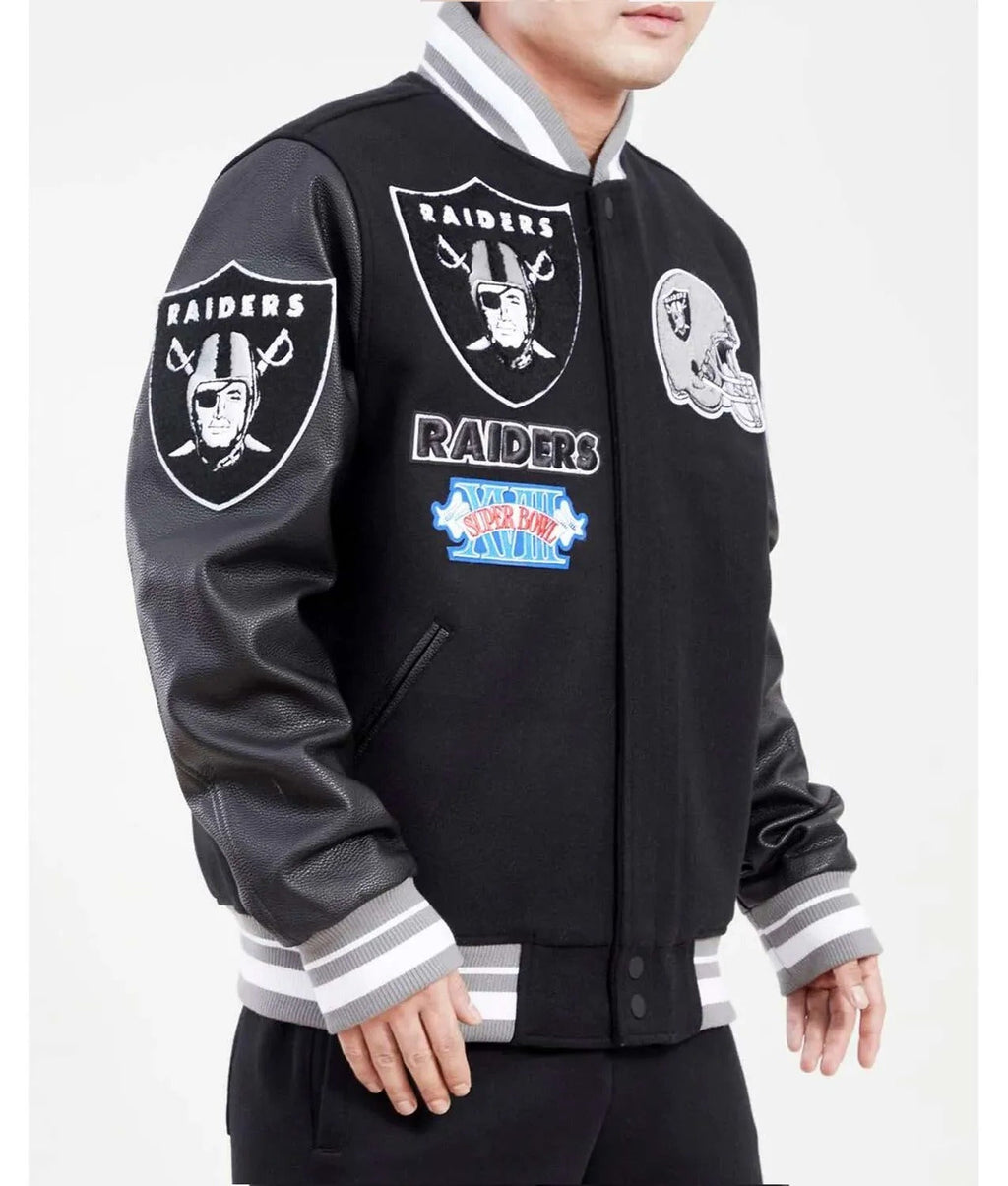 Las Vegas Raiders Mash Up Varsity Jacket NYC Jackets