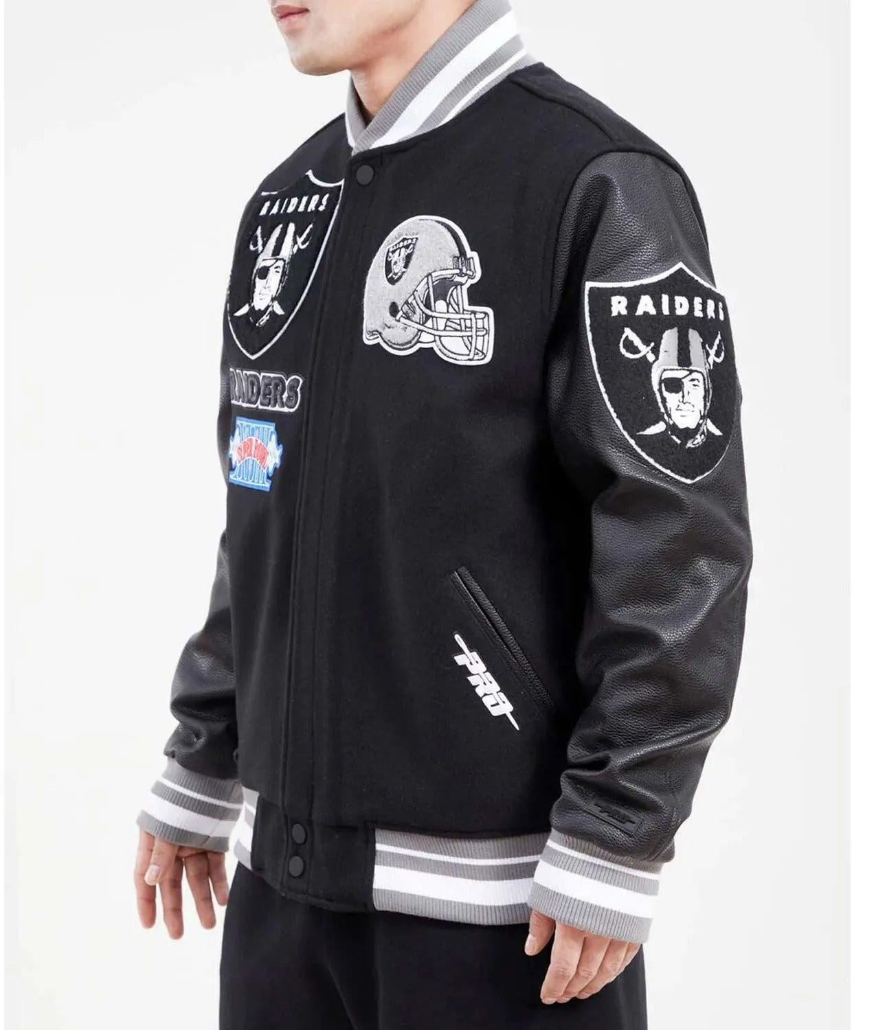 Las Vegas Raiders Mash Up Varsity Jacket NYC Jackets