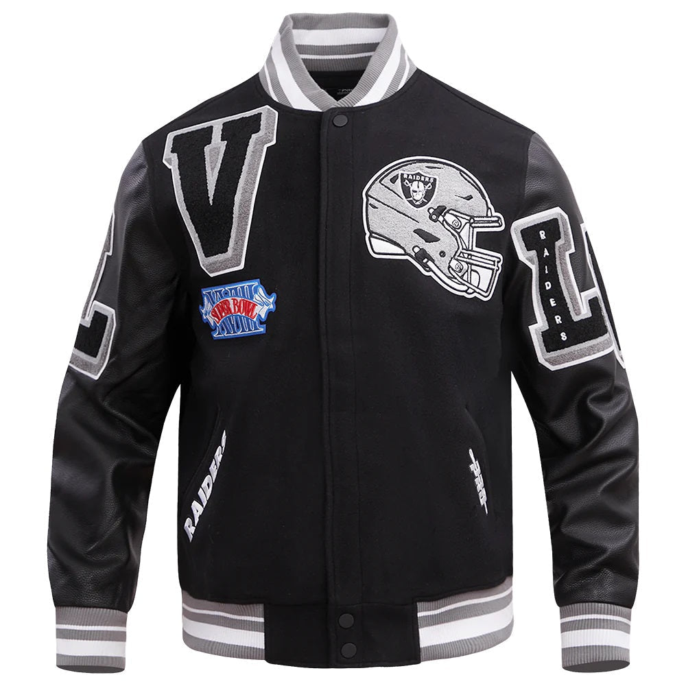 Las Vegas Raiders Mashup Varsity Jacket NYC Jackets