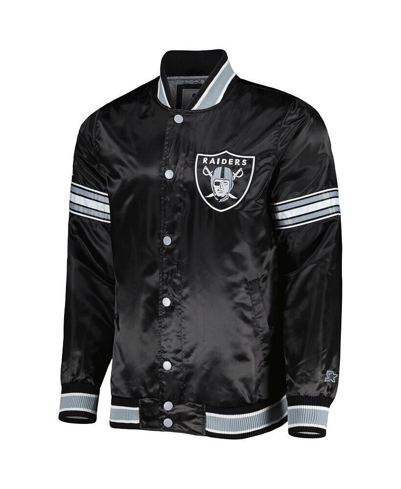 Las Vegas Raiders Midfield Black Satin Jacket NYC Jackets