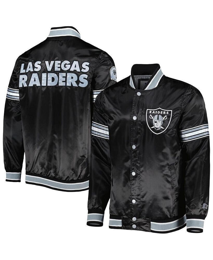 Las Vegas Raiders Midfield Black Satin Jacket NYC Jackets