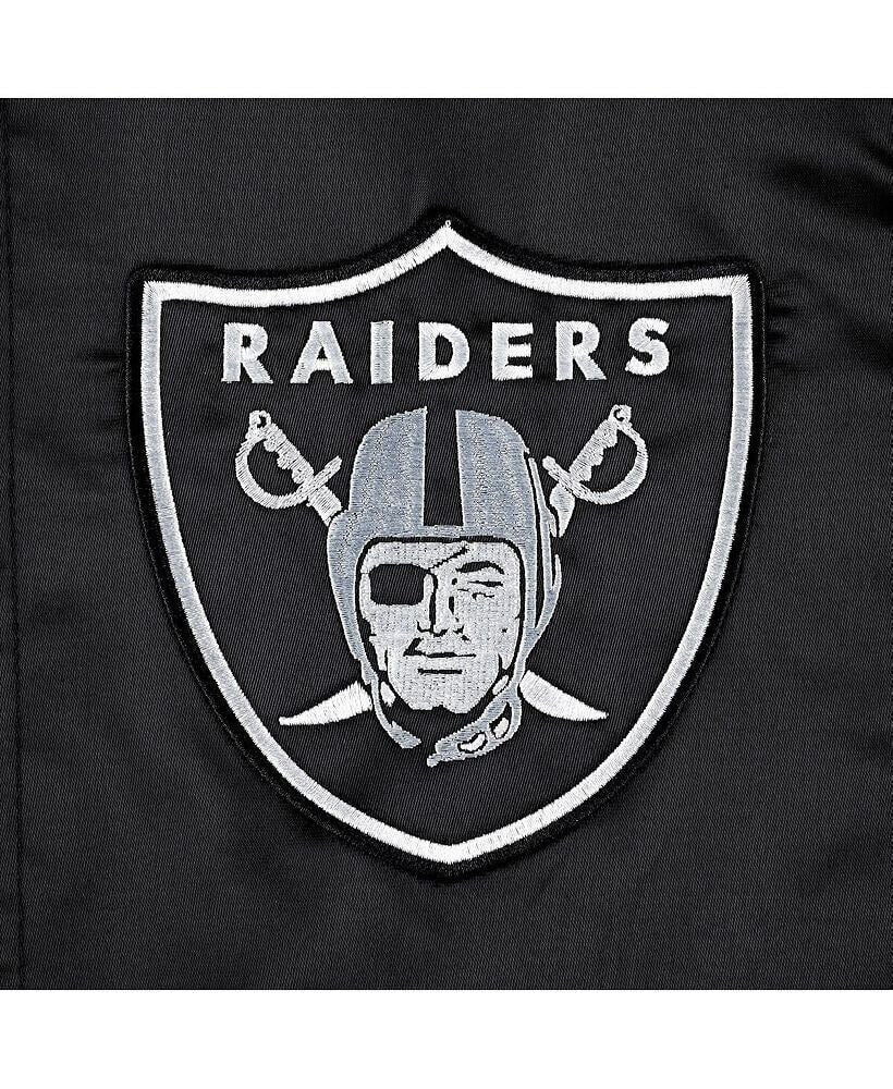 Las Vegas Raiders Midfield Black Satin Jacket NYC Jackets