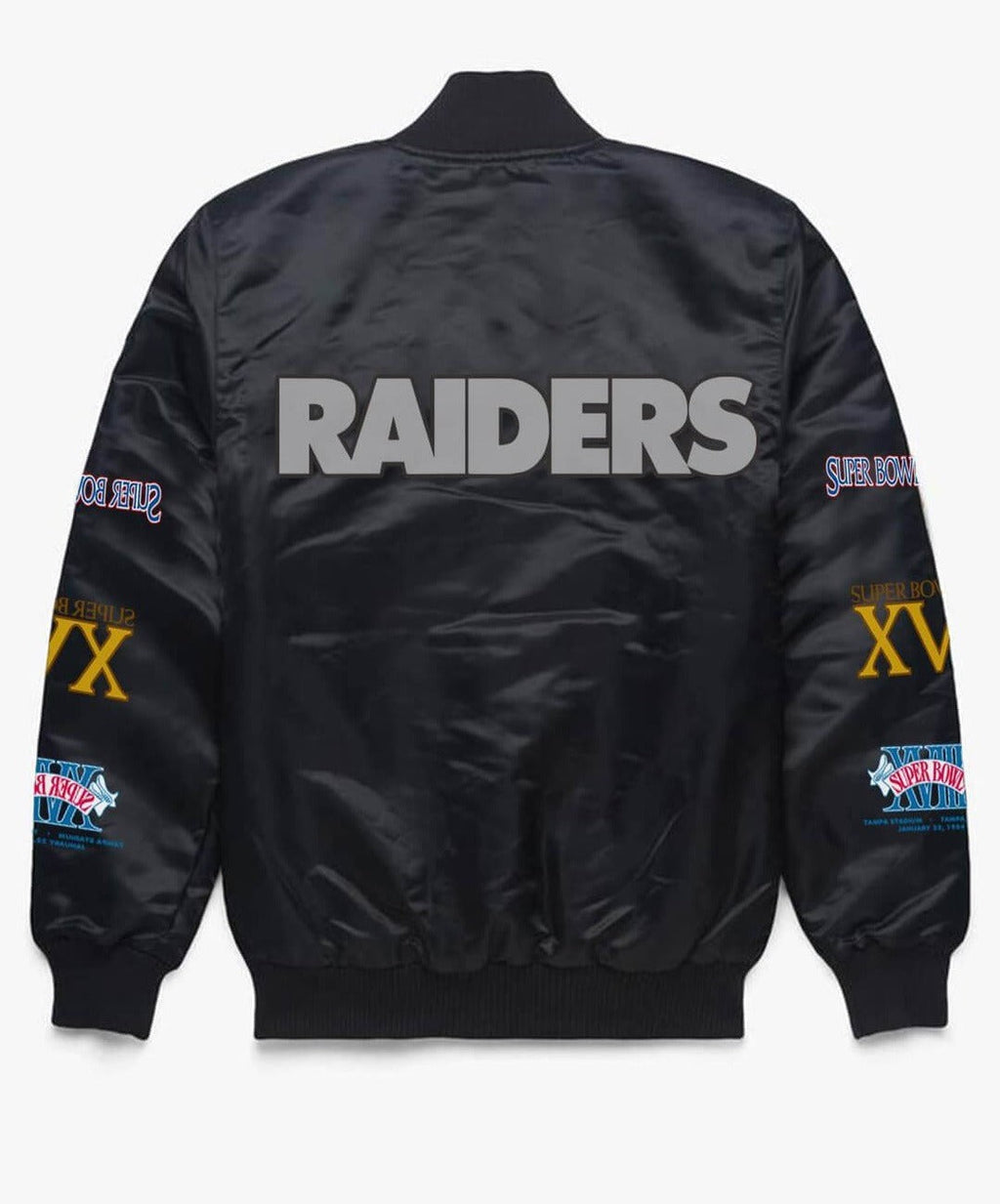 Las Vegas Raiders NFL Champions Black Satin Jacket NYC Jackets
