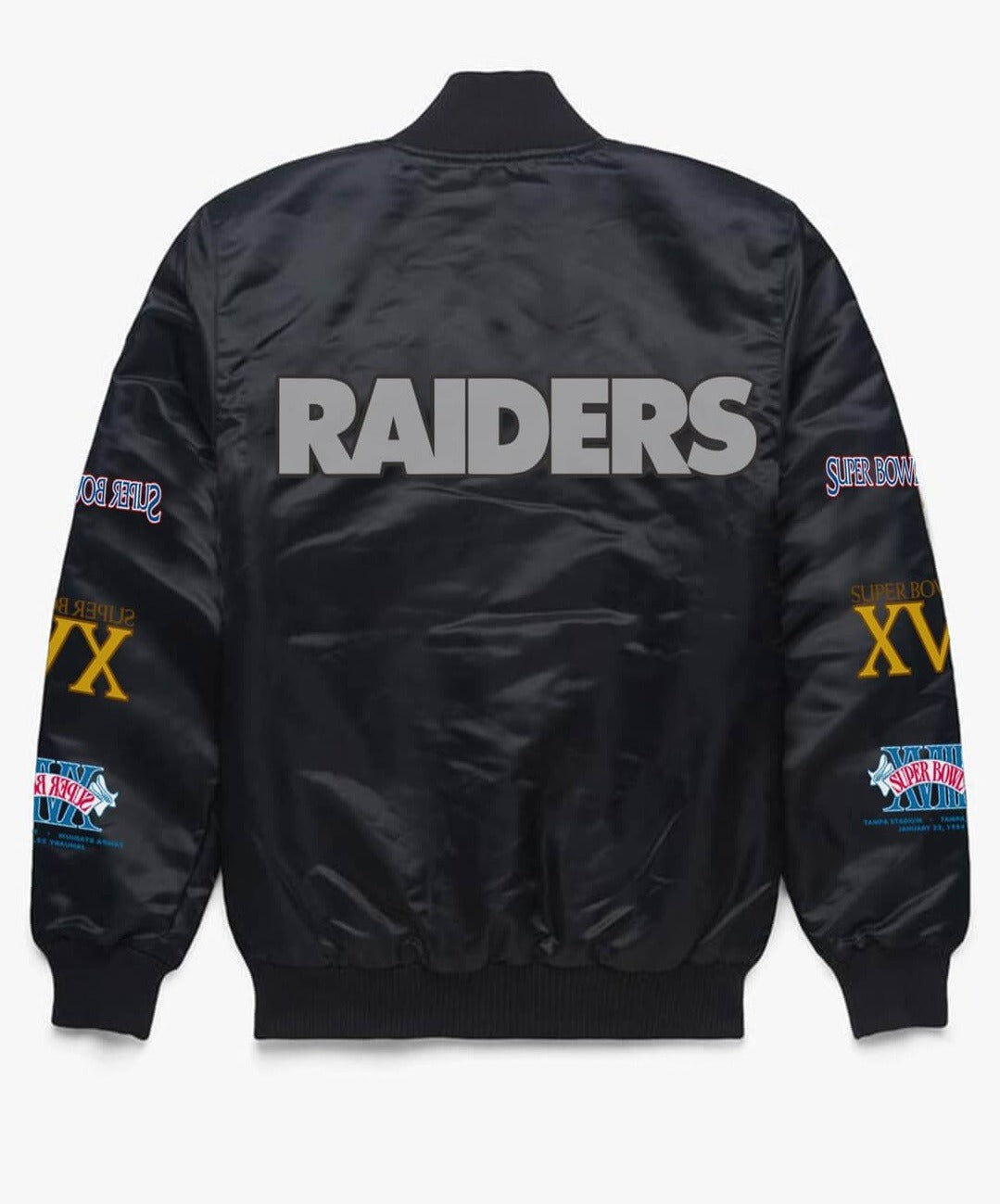 Las Vegas Raiders NFL Champions Black Satin Jacket NYC Jackets