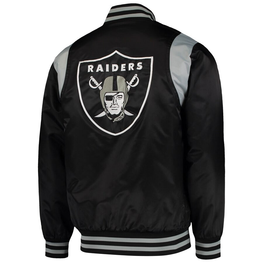 Las Vegas Raiders Prime Time Varsity Satin Jacket NYC Jackets
