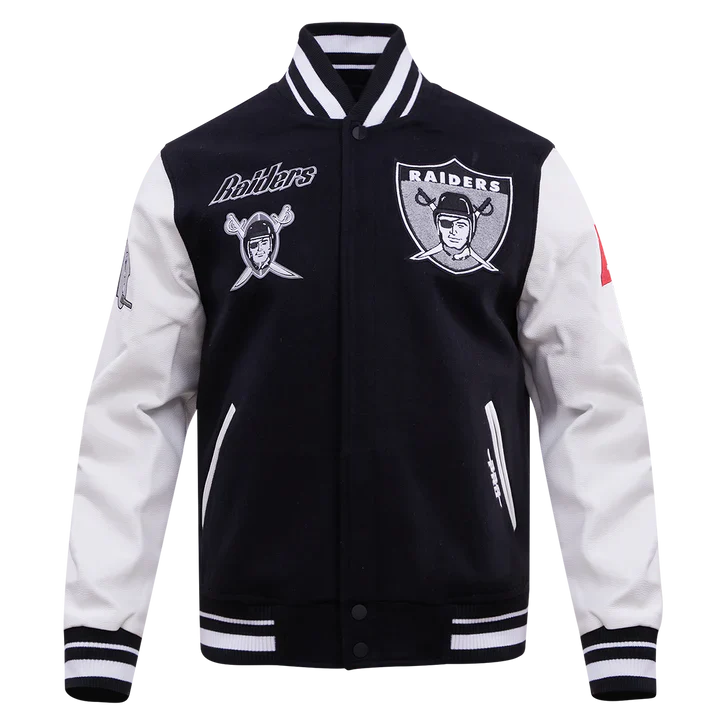 Las Vegas Raiders Retro Classic Rib Wool Varsity Jacket NYC Jackets