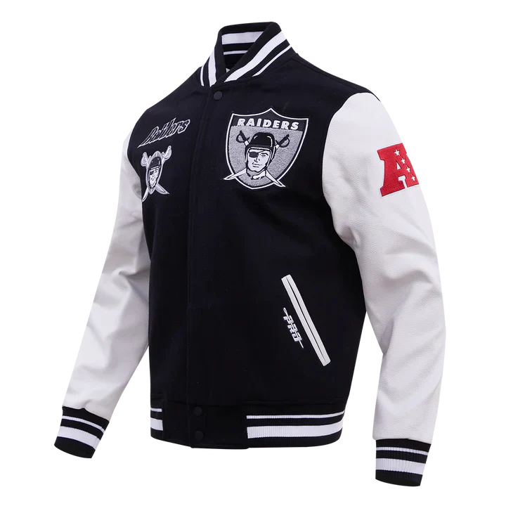 Las Vegas Raiders Retro Classic Rib Wool Varsity Jacket NYC Jackets
