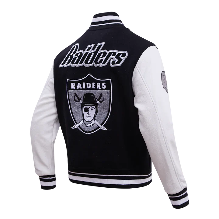 Las Vegas Raiders Retro Classic Rib Wool Varsity Jacket NYC Jackets