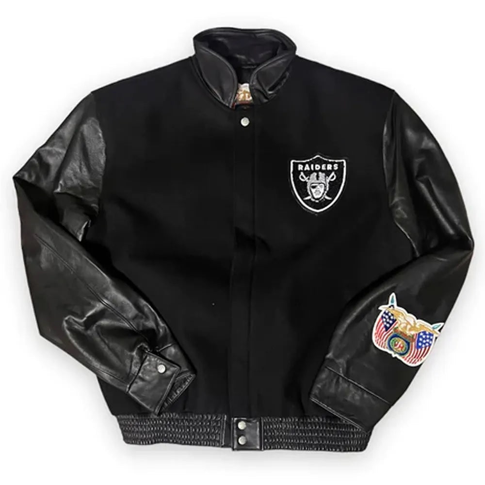 Las Vegas Raiders Varsity Wool & Leather Jacket USA Jackets