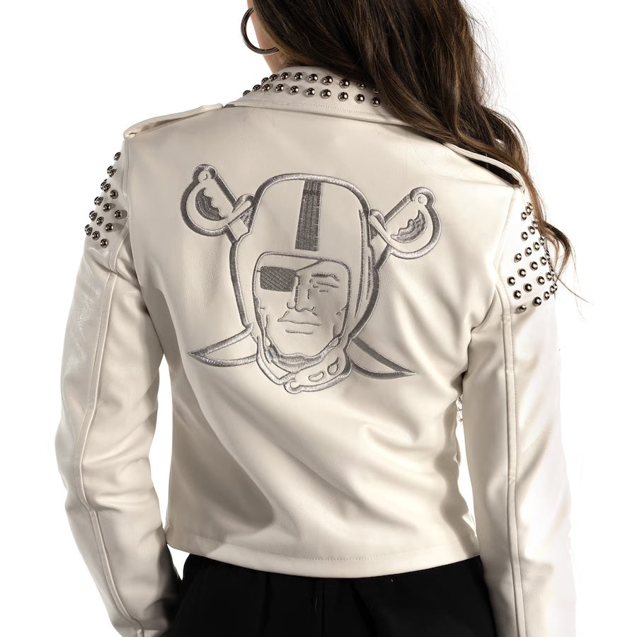 Las Vegas Raiders x The Wild Collective Leather Jacket NYC Jackets