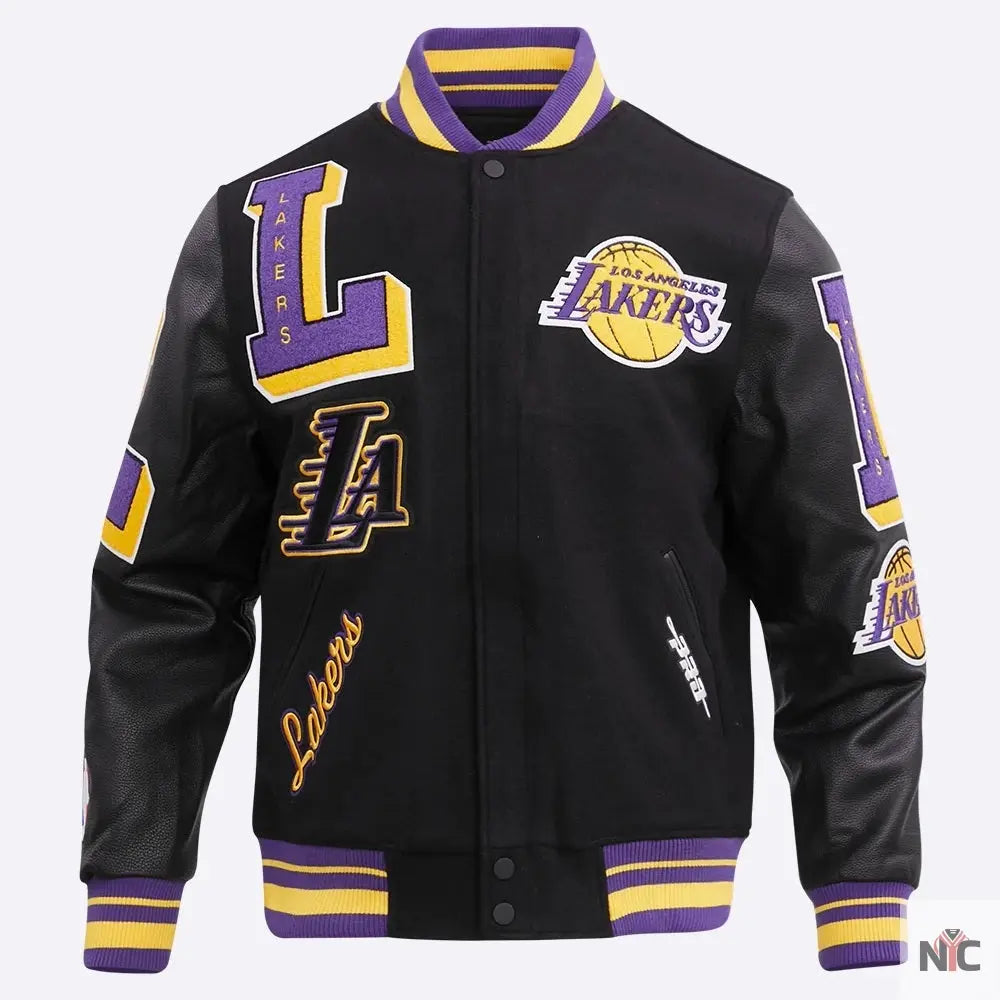 Los Angeles Lakers Mashup Varsity Jacket Clanton Jacket