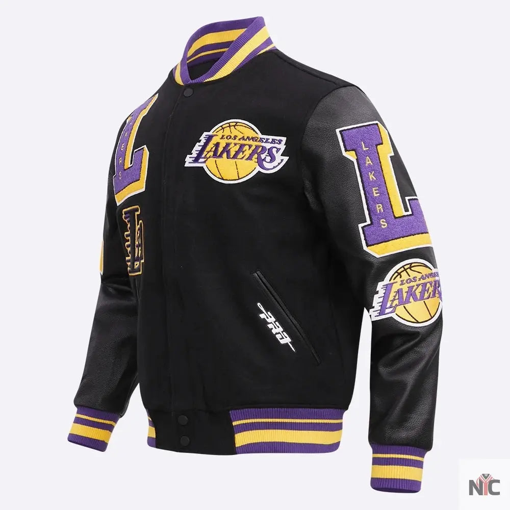 Los Angeles Lakers Mashup Varsity Jacket Clanton Jacket