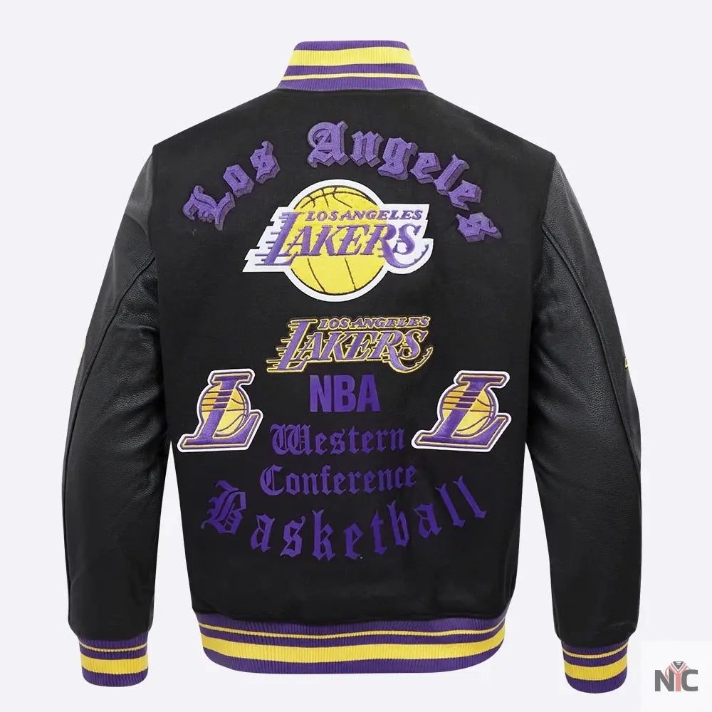 Los Angeles Lakers Old English Varsity Jacket Clanton Jacket