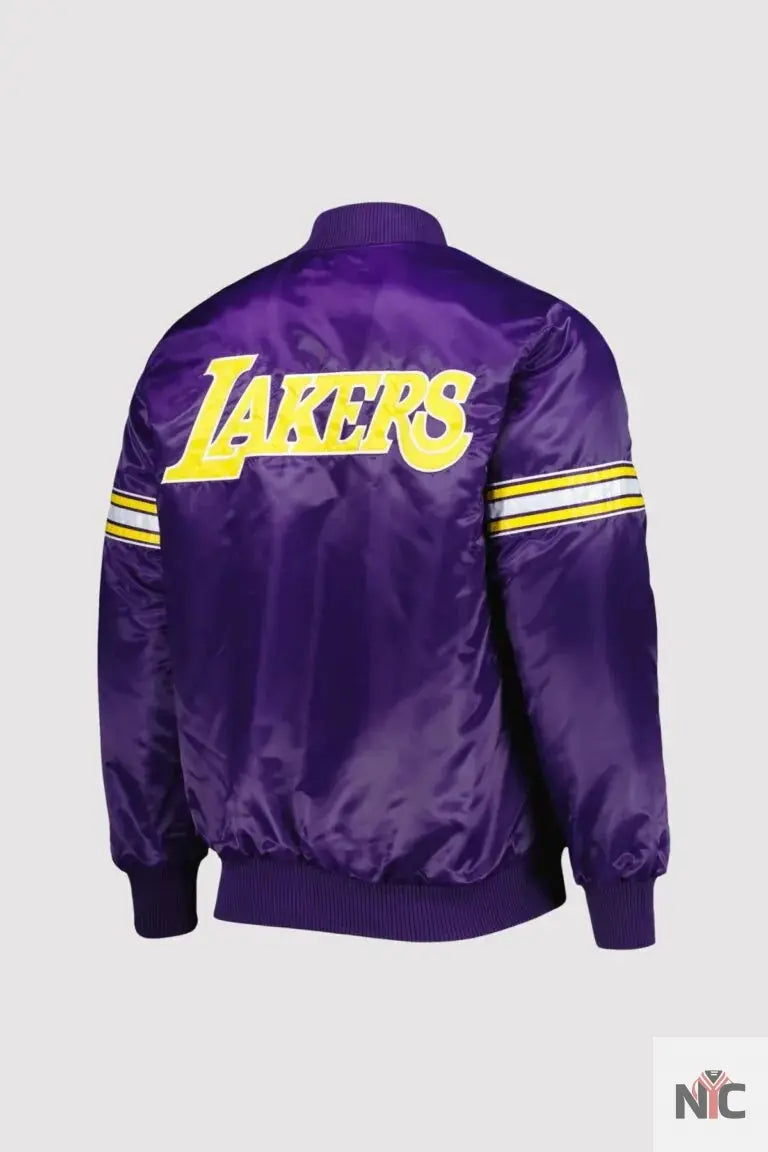 Los Angeles Lakers Pick & Roll Purple Varsity Jacket Clanton Jacket