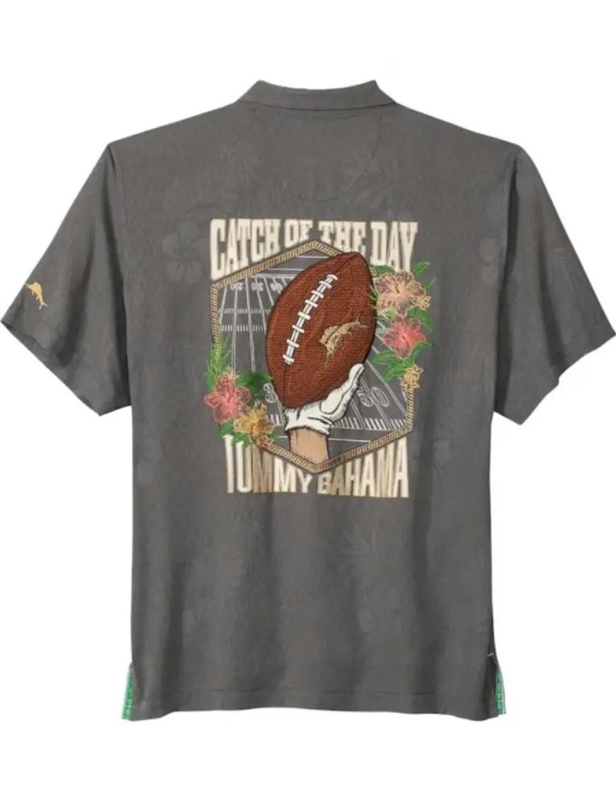 Los Angeles Rams Gray Catch Of The Day Button-Up Shirt
