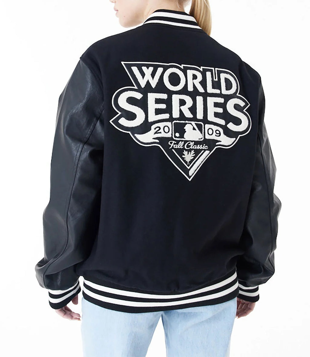 MLB New York Yankees World Series Black Varsity Jacket