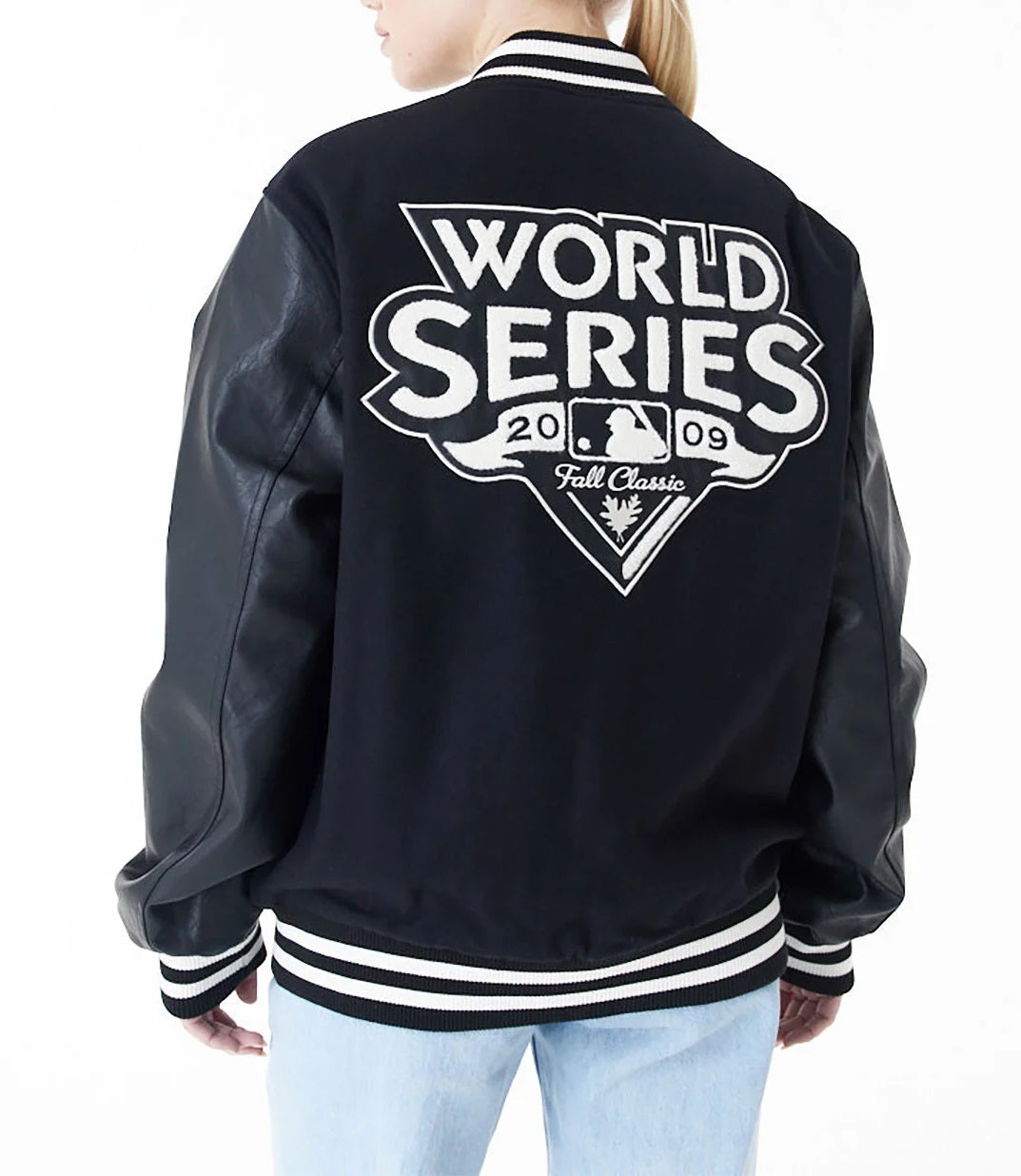 MLB New York Yankees World Series Black Varsity Jacket