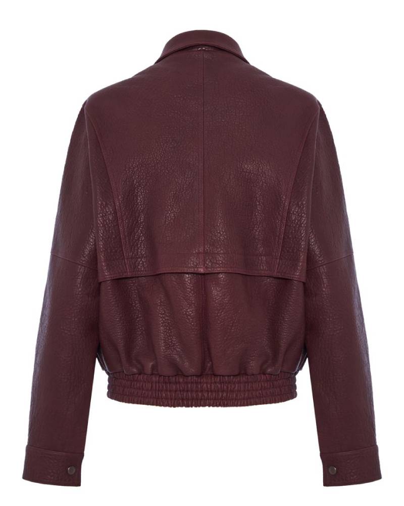 Magda Butrym Vintage Leather Bomber Jacket