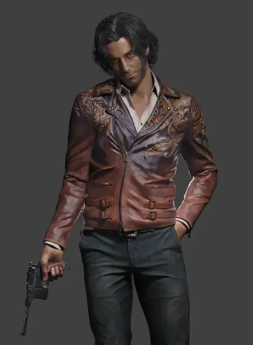 Dr. Luis Serra Navarro Brown Leather Jacket