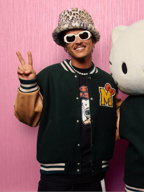 Bruno Mars Hello Kitty Varsity Jacket Shopotiny