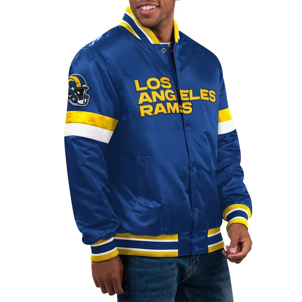 LA Rams Blue and Yellow Jacket USA Jackets