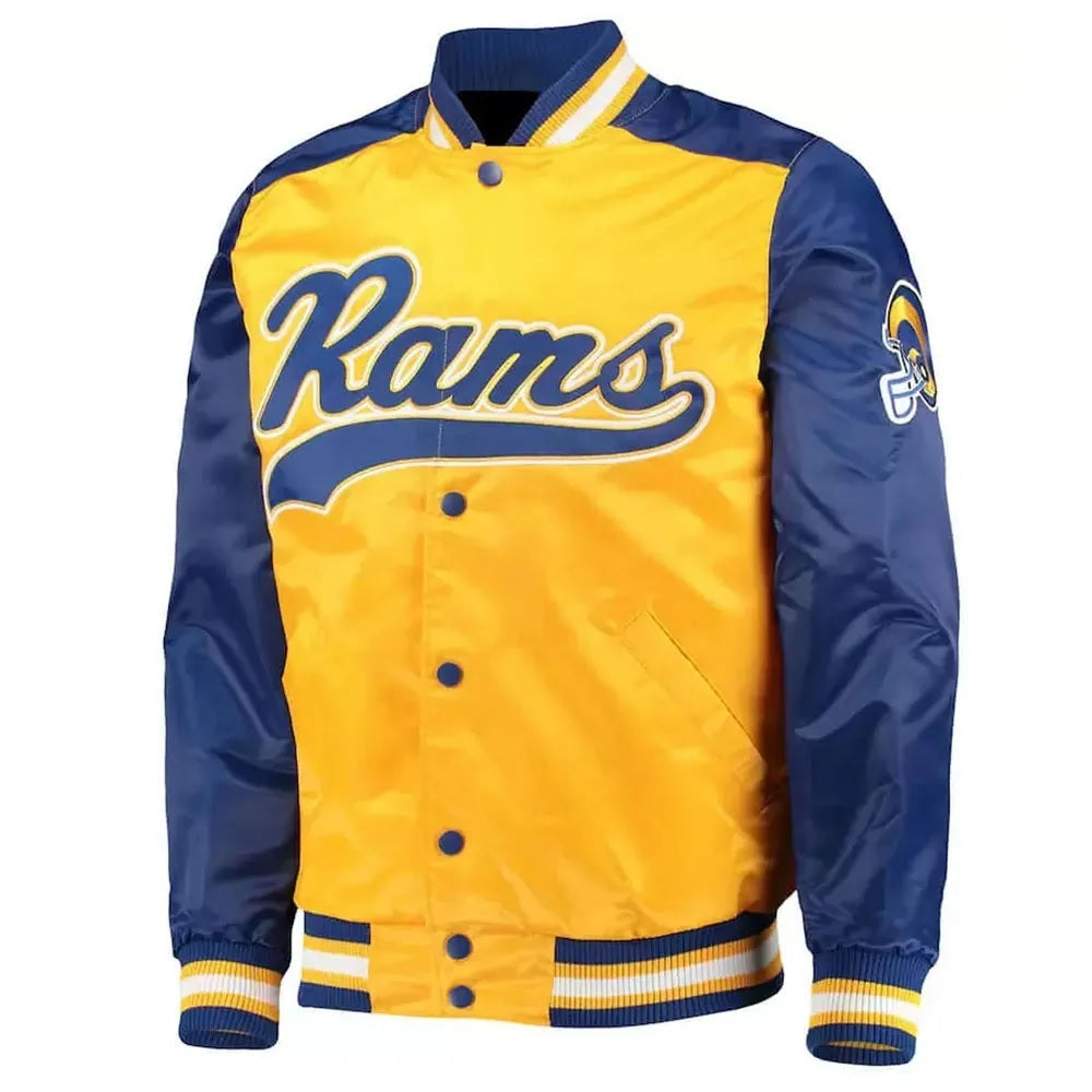 LA Rams Blue and Yellow Jacket USA Jackets