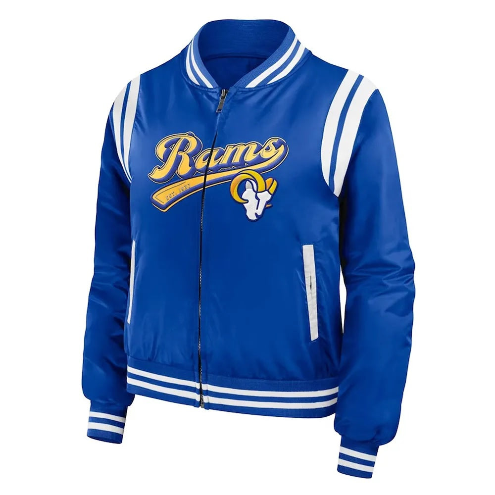 Los Angeles Rams Royal Bomber Full-Zip Jacket USA Jackets