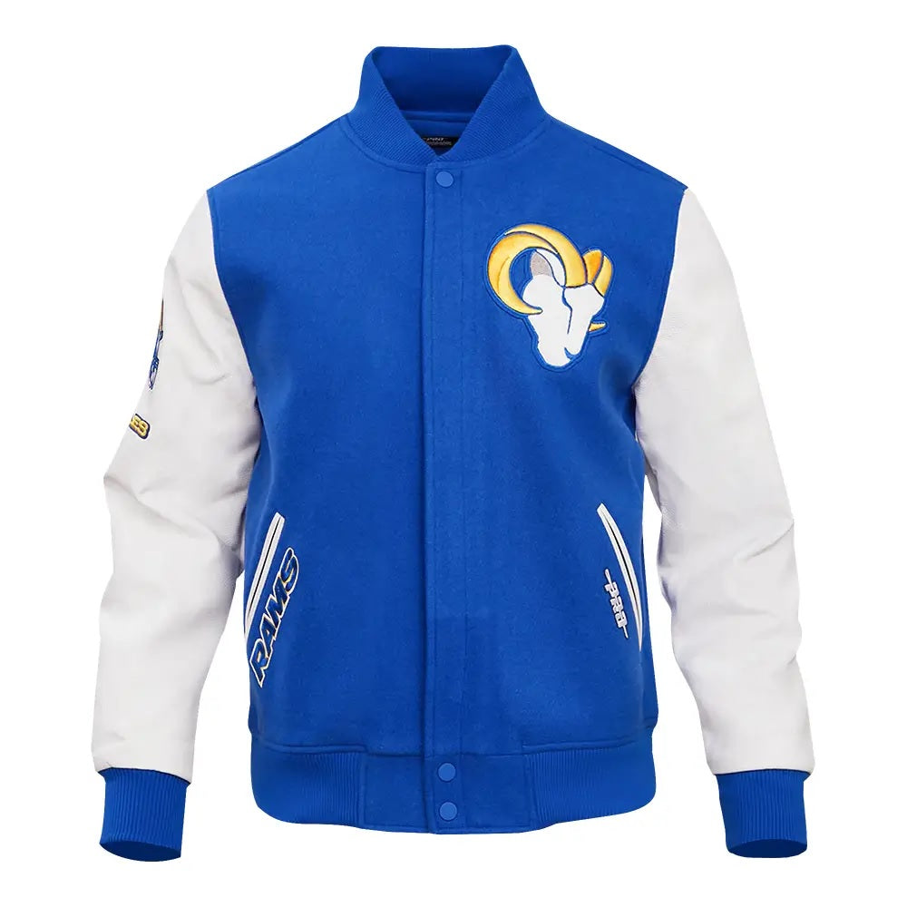 NFL Los Angeles Rams Pro Standard Royal Blue Varsity Jacket USA Jackets
