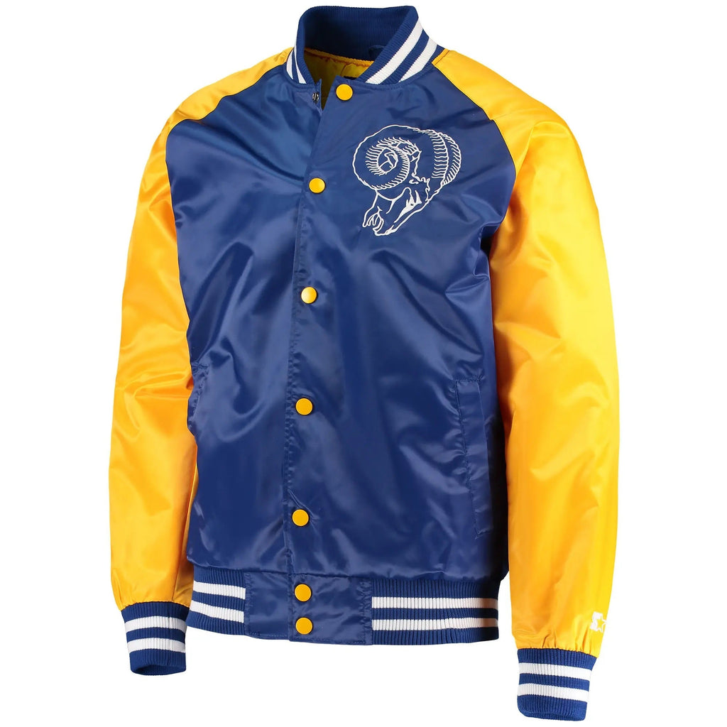 NFL Los Angeles Rams Starter Lead-Off Varsity Satin Jacket USA Jackets