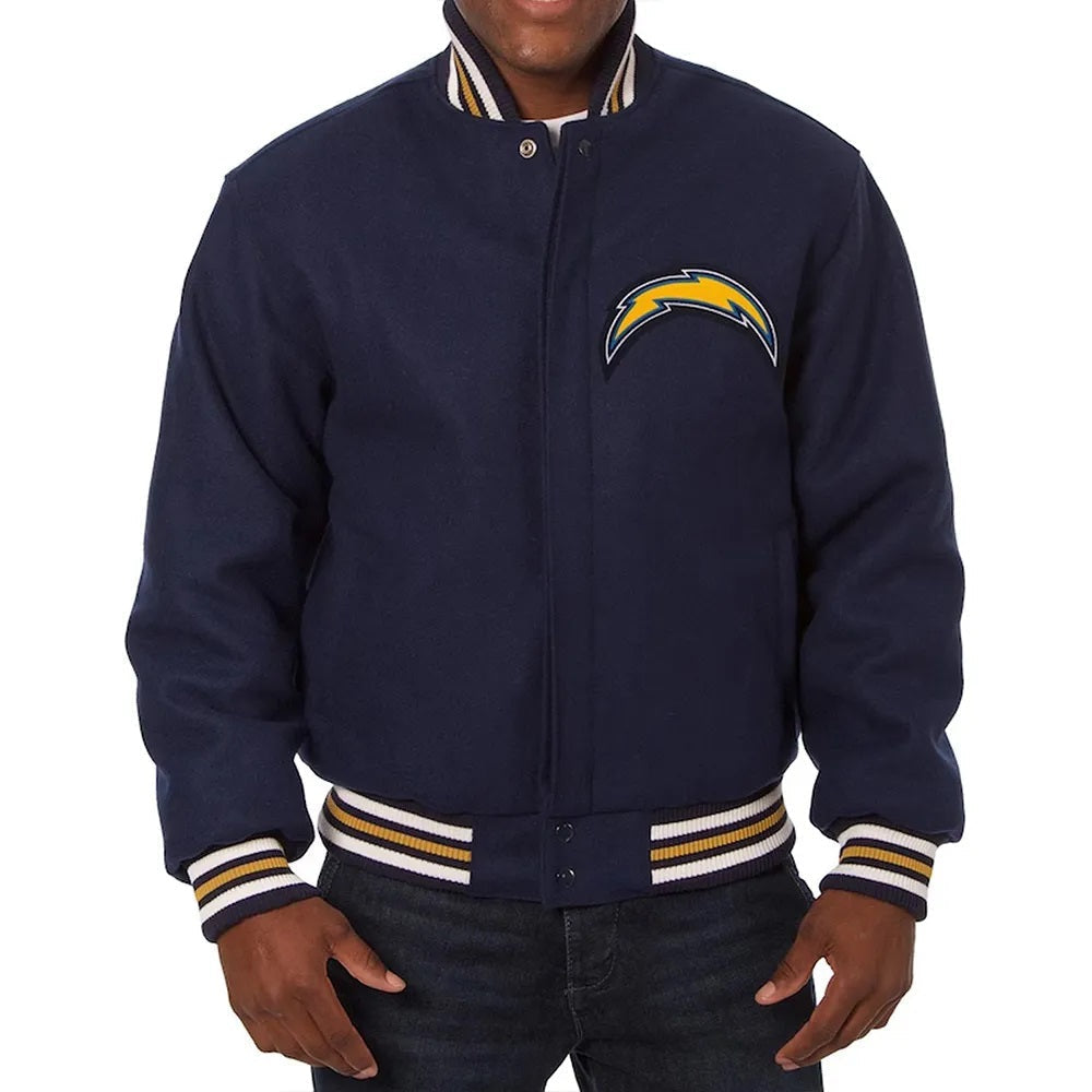 LA Chargers Blue Wool Varsity Jacket USA Jackets