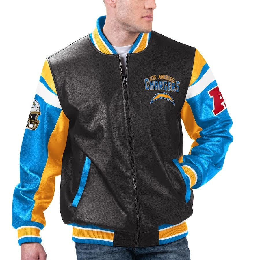LA Chargers Leather Varsity Jacket USA Jackets