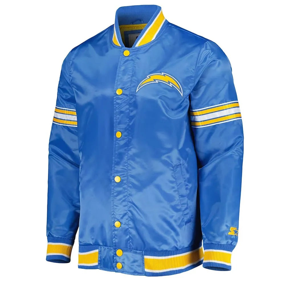 LA Chargers Midfield Powder Blue Satin Jacket USA Jackets