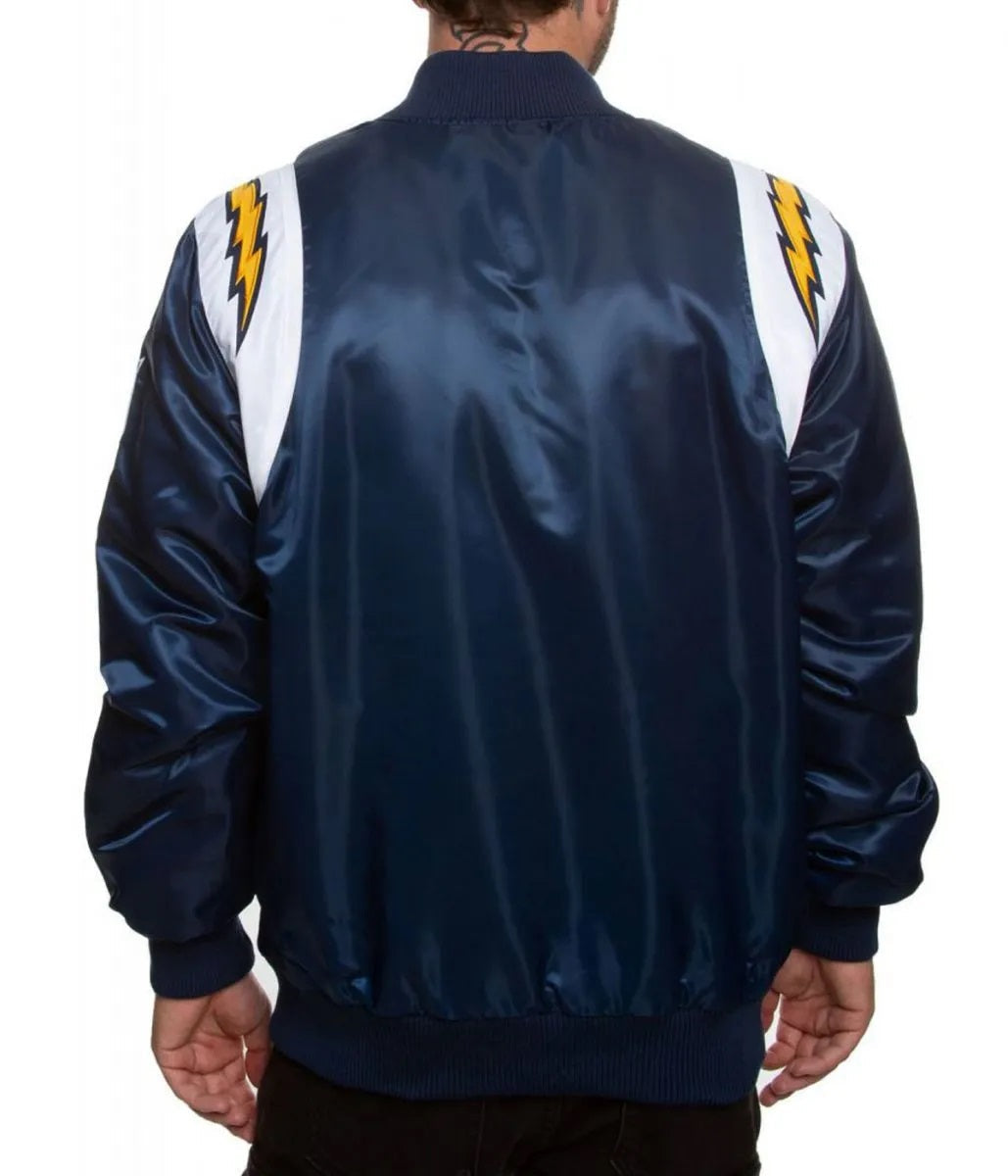 Los Angeles Chargers Bomber Satin Jacket USA Jackets