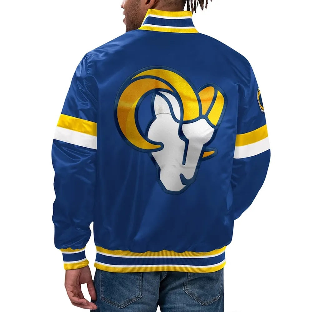 LA Rams Blue and Yellow Jacket USA Jackets