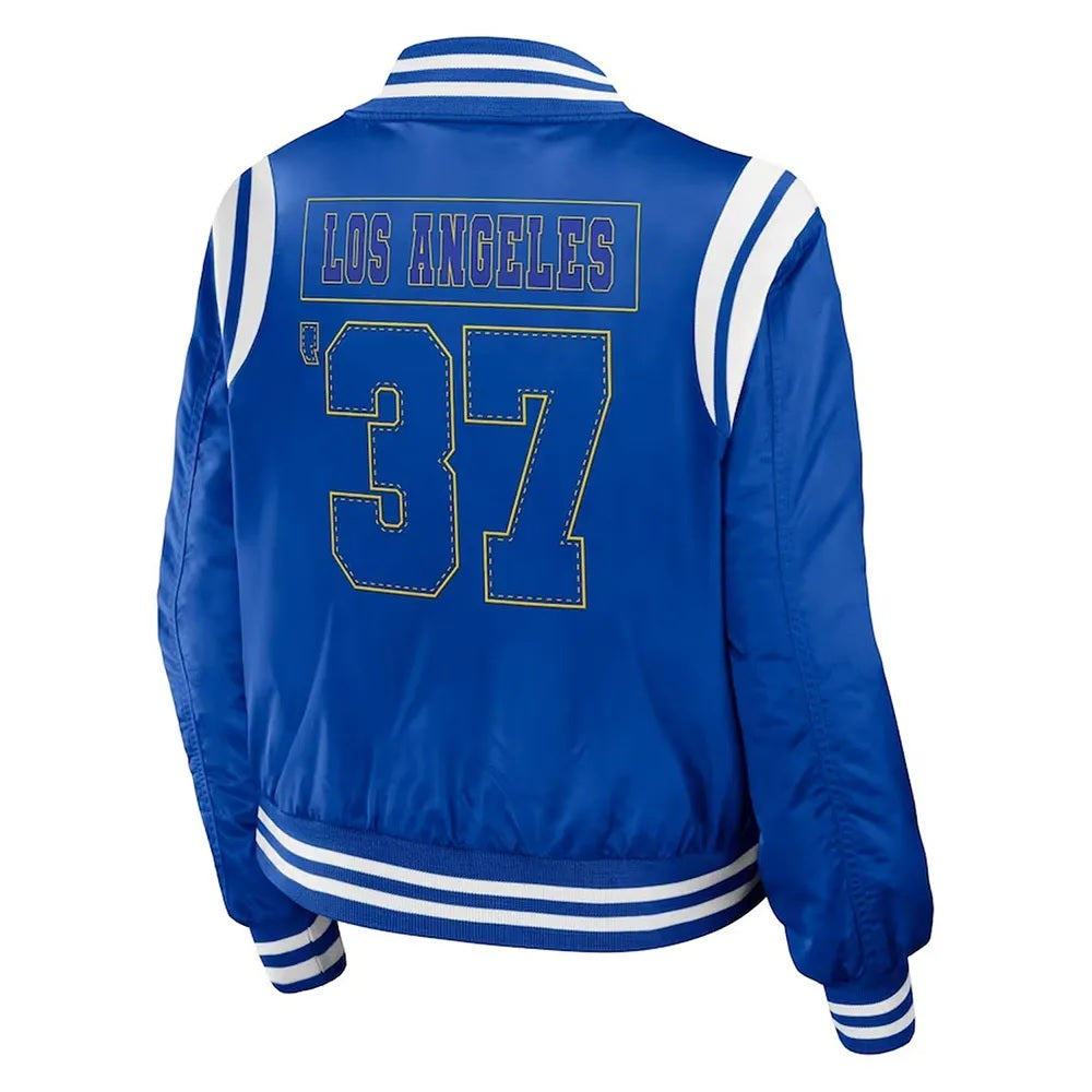 Los Angeles Rams Royal Bomber Full-Zip Jacket USA Jackets