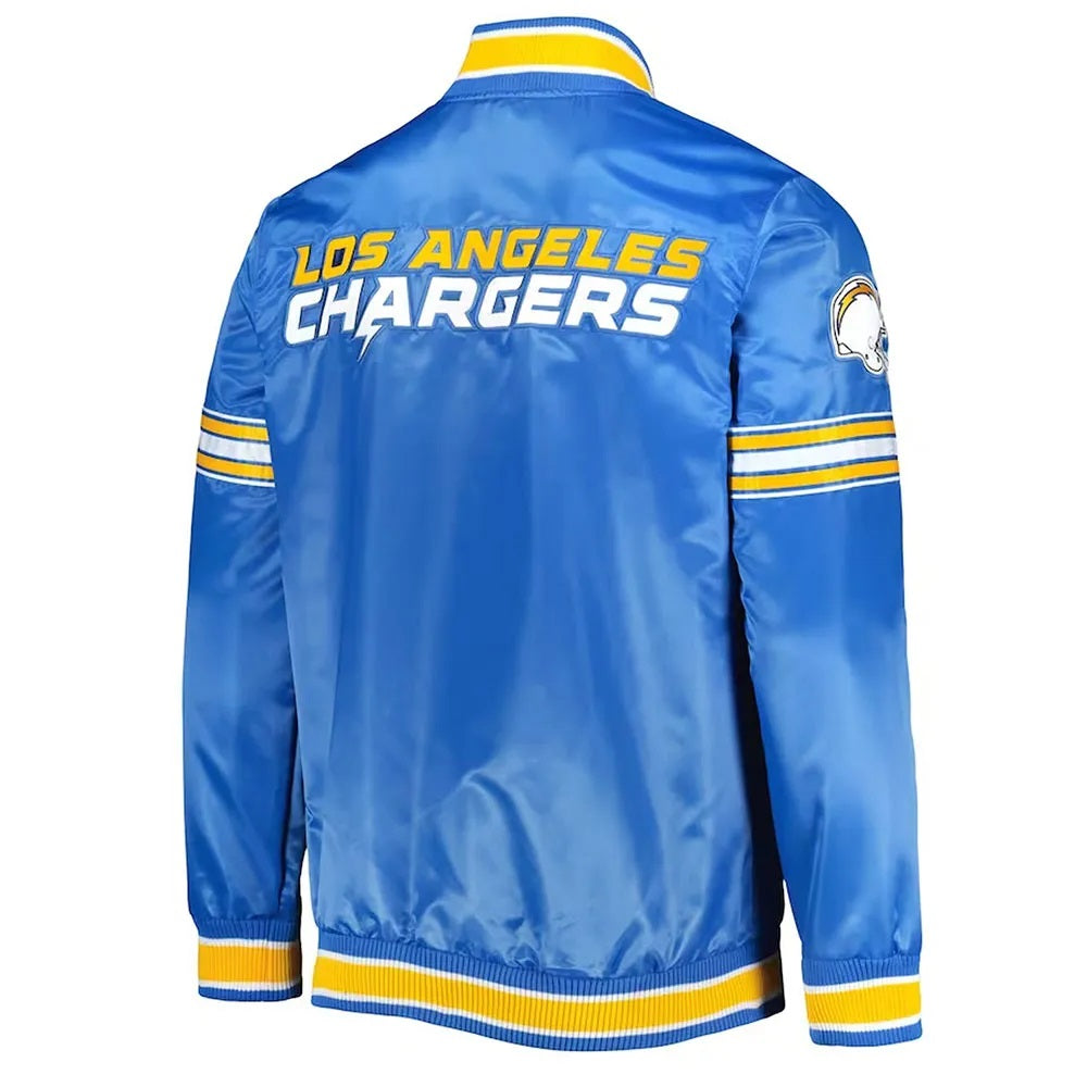 LA Chargers Midfield Powder Blue Satin Jacket USA Jackets