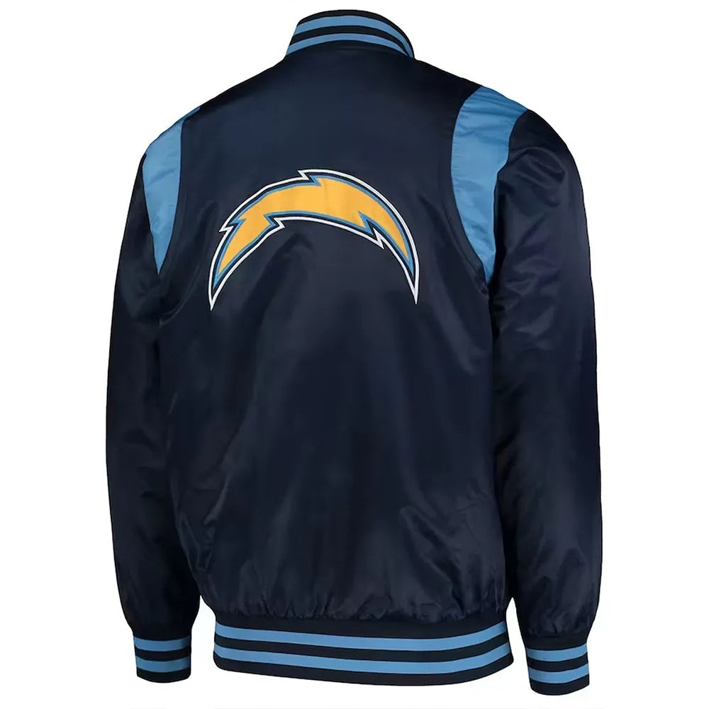 LA Chargers The Prime Blue Satin Jacket USA Jackets