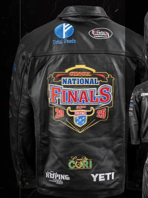 USTRC 2025 Finals Black Leather Jacket Shopotiny