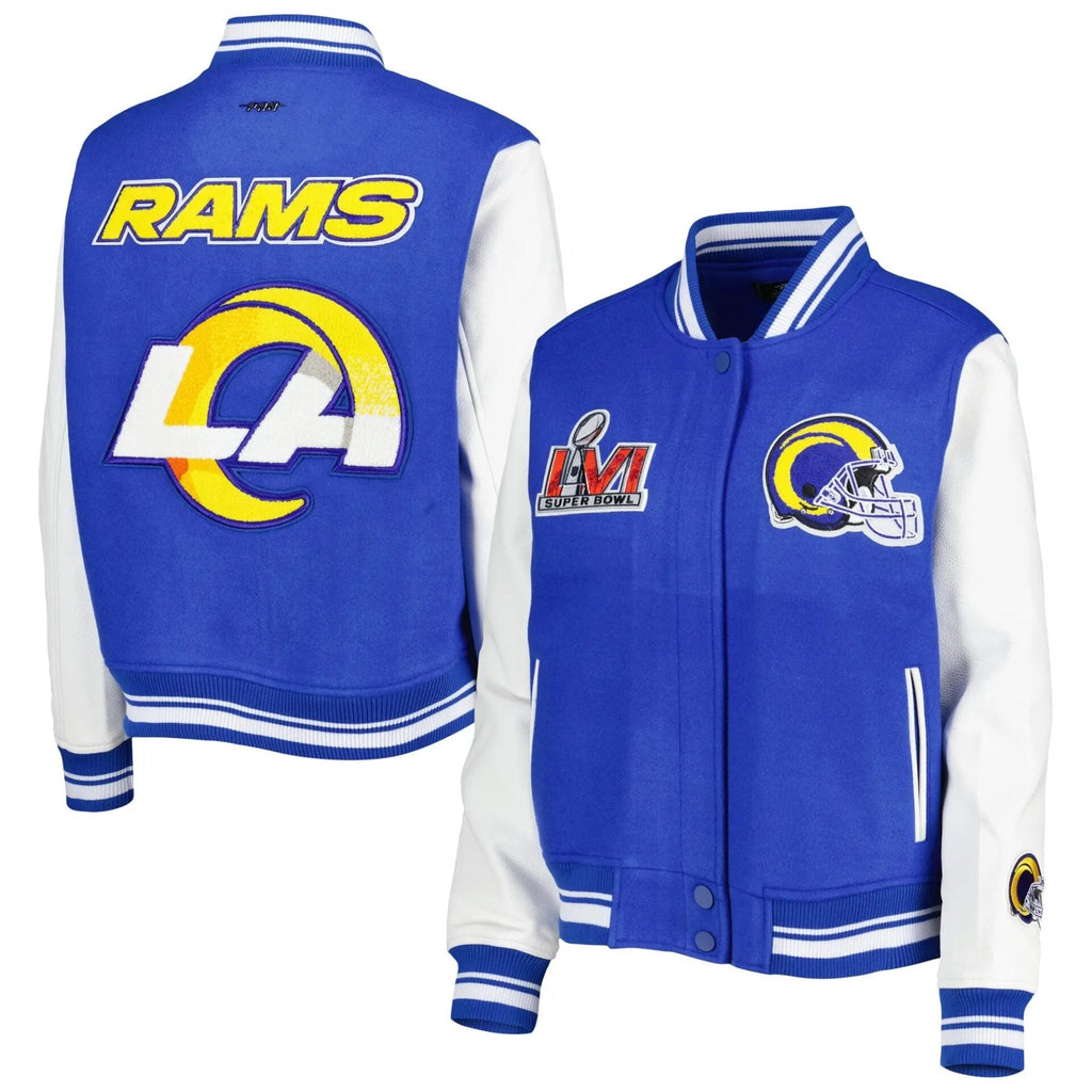 Los Angeles Rams Mash Up Super Bowl Varsity Jacket USA Jackets