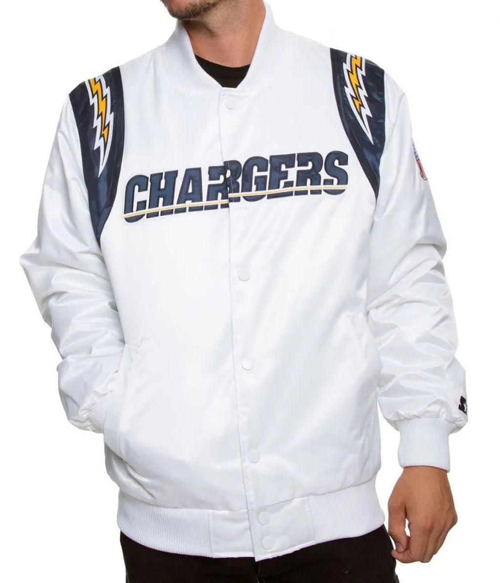 Los Angeles Chargers Bomber Satin Jacket USA Jackets