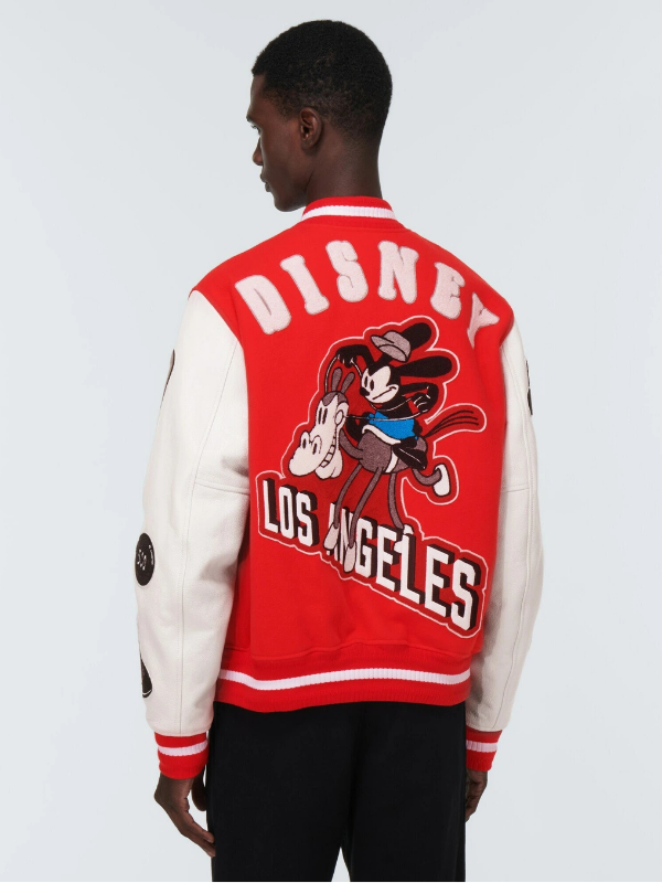 Givenchy - x Disney® leather-trimmed wool-blend varsity jacket Shopotiny