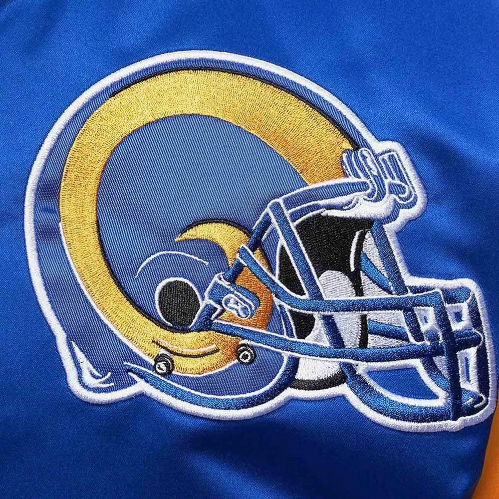 LA Rams Heavyweight Royal Satin Jacket USA Jackets