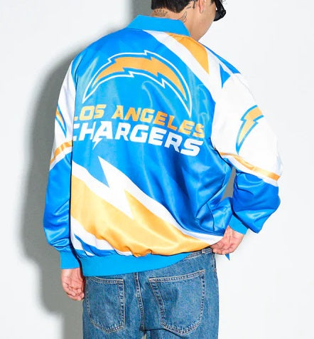 Los Angeles Chargers Fanimation Satin Jacket USA Jackets