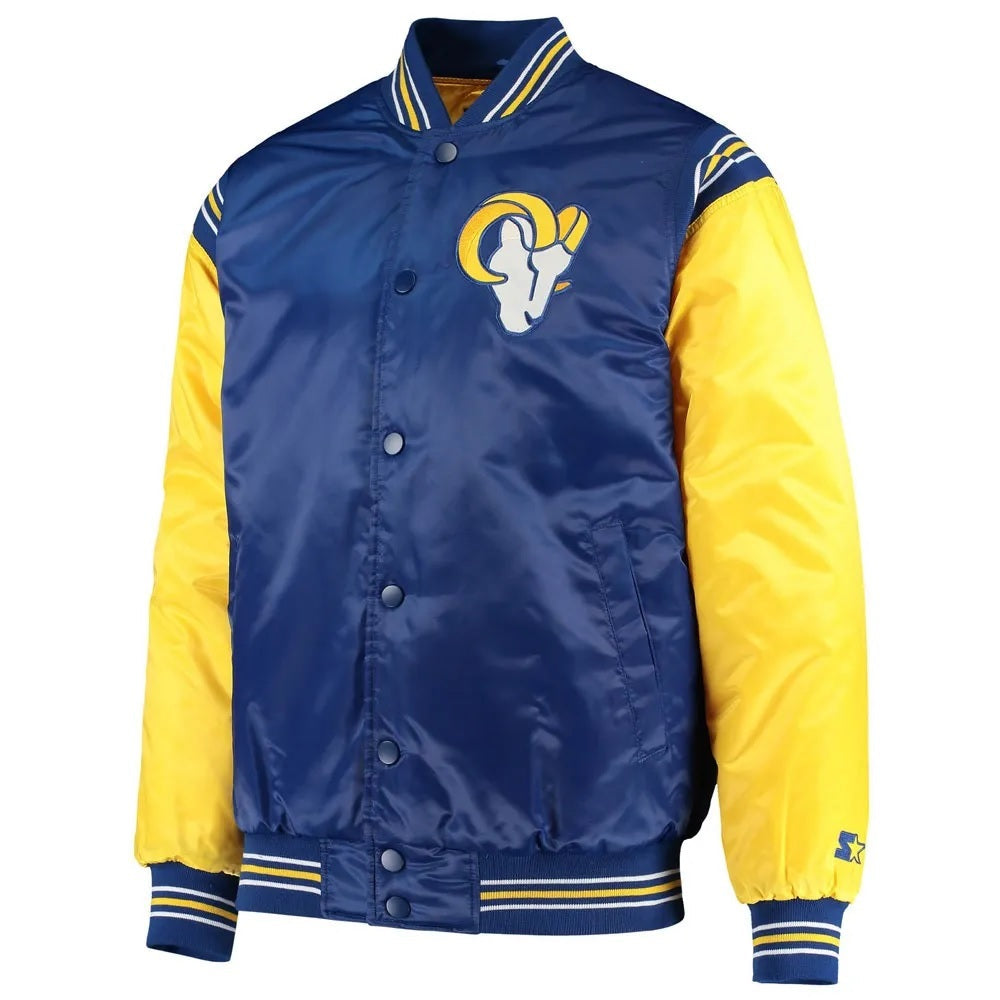 LA Rams Blue and Yellow Jacket USA Jackets