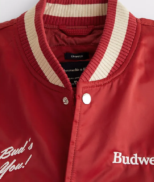 Abercrombie Budweiser Varsity Bomber Jacket USA Jackets