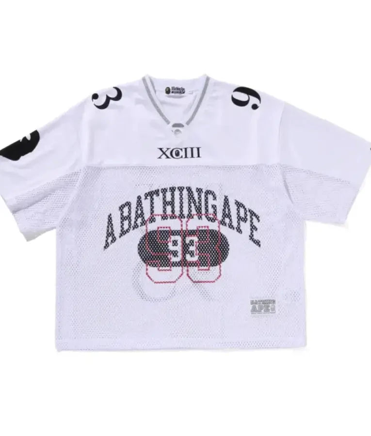 Bape Line Camo Multi Logo Football Jersey USA Jackets